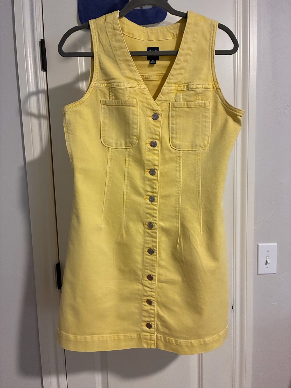 GAP Pale Yellow Denim mini dress